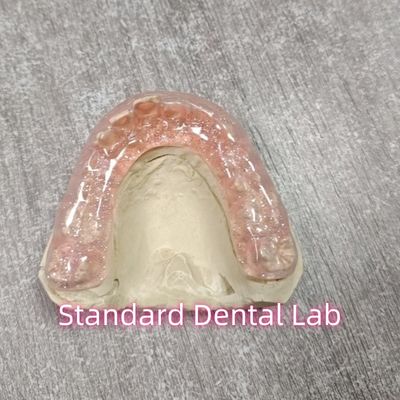 Pink Combo Dental Night Guard Soft And Hard With Glitter